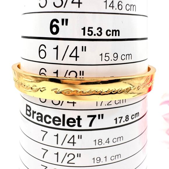 Lilly Pulitzer It’s Always Summer Somewhere Gold Tone Pink Tassel Cuff Bracelet - Picture 12 of 14